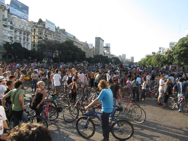 Antes de salir desde el Obelisco